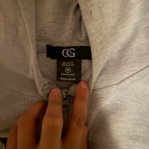 Men’s Light Gray Zip Hoodie